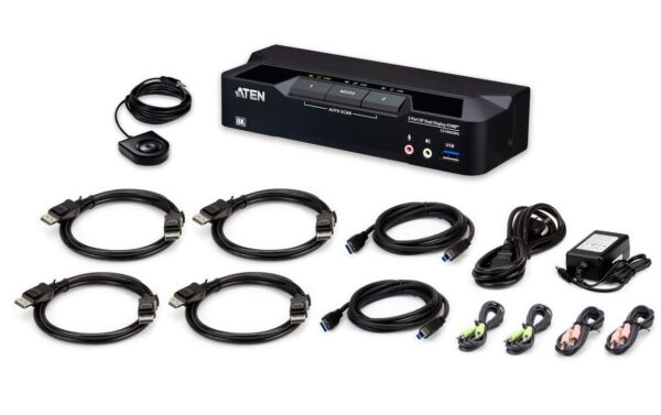 Aten CS1942DPA Switch Dual View 2 Port USB 8K DisplayPort Dual Display KVMP Switch