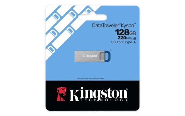 2258050_2 - Mediatech Kingston DataTraveler Kyson 128GB, USB 3.2 220MB/s, mit kappenlosem Metallgehäuse