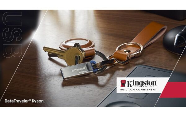 Kingston DataTraveler Kyson 512GB, USB 3.2 220MB/s, mit kappenlosem Metallgehäuse