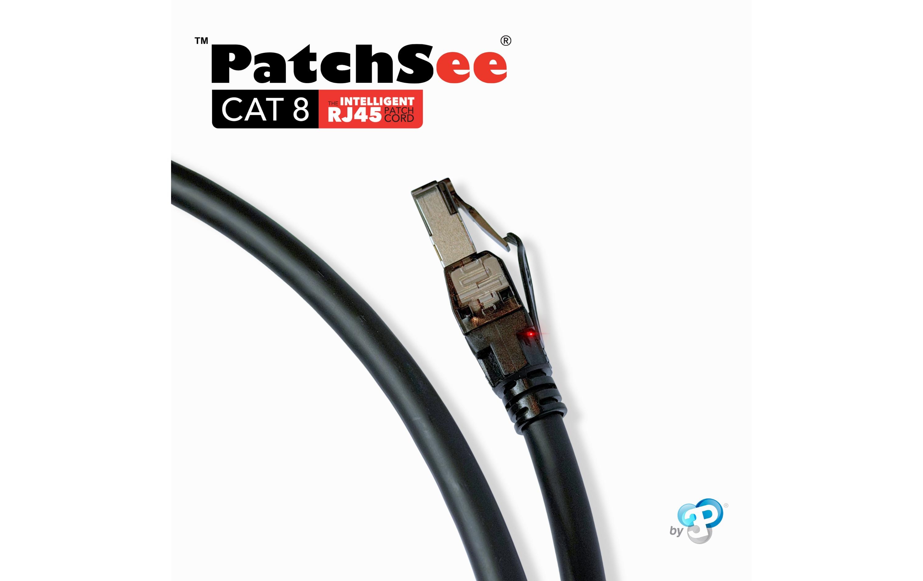 2262432_1 - Mediatech PatchSee Cat.8.1 U/FTP Patchkabel 4.9m, Schwarz, LED-Identifikation