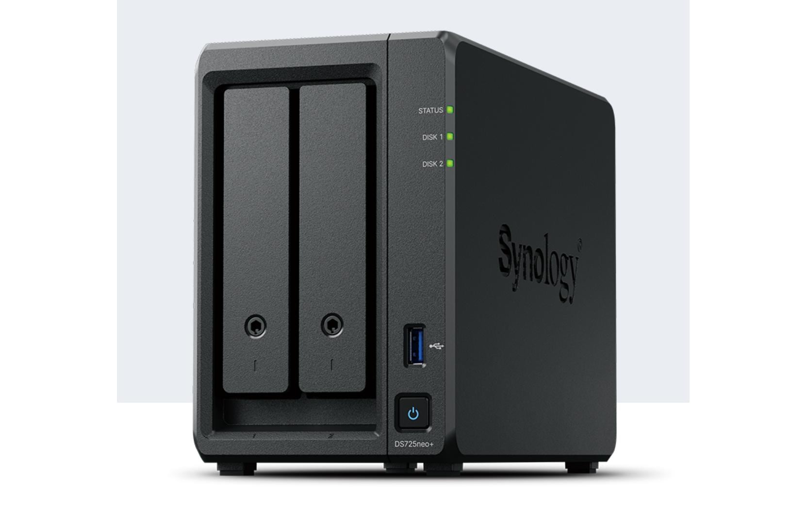 2263058 - Mediatech Synology DS725neo+, 2-bay NAS 4GB non-ECC DDR4, 2.5GbE, AMD Ryzen R1600 kaufen Schweiz | Mediatech.ch