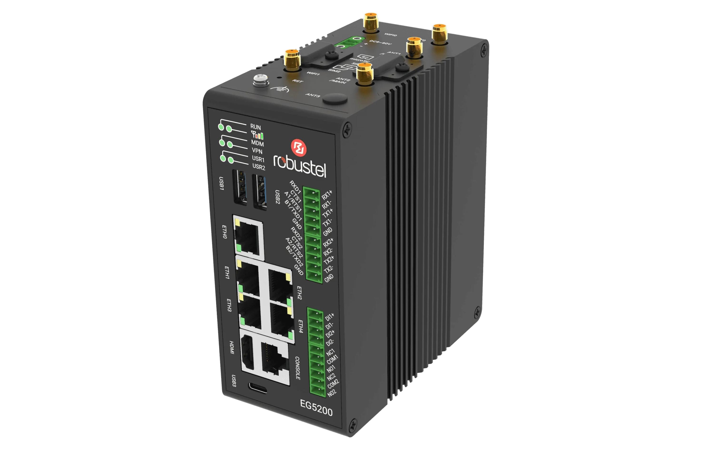 2263078 - Mediatech Robustel EG5200 5G Industrieller-Gateway Dual SIM, 5x GbE, 3x USB 1x HDMI kaufen Schweiz | Mediatech.ch