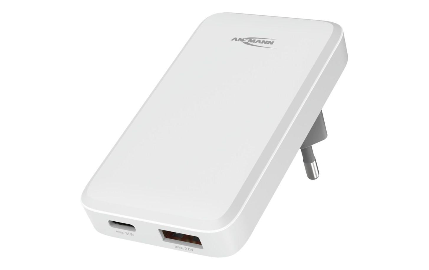 2266092 - Mediatech Ansmann USB-C Wall Charger flaches Ladegerät 2 USB Ports kaufen Schweiz | Mediatech.ch