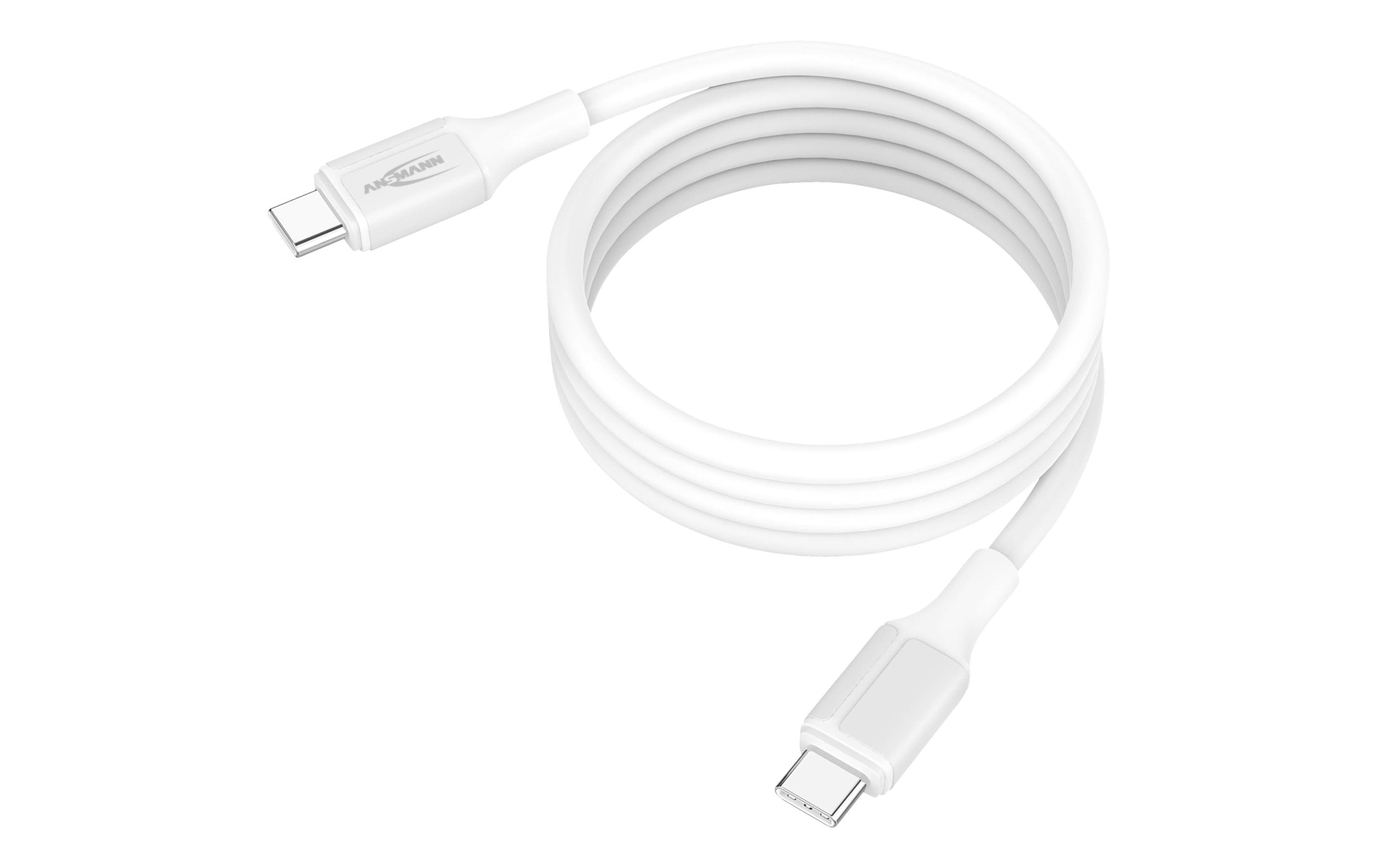 2266103 - Mediatech Ansmann USB-C Kabel magnetisch, auf USB-C, Länge: 120cm, ws kaufen Schweiz | Mediatech.ch