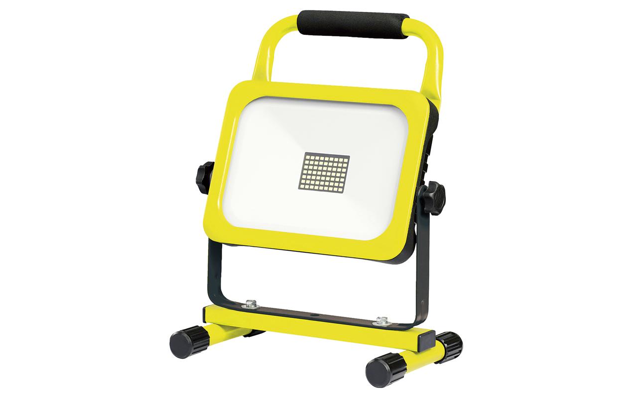 2267616 - Mediatech Steffen Worklight LED Akku-Strahler 45W mit Traggriff & Standfuss, gelb