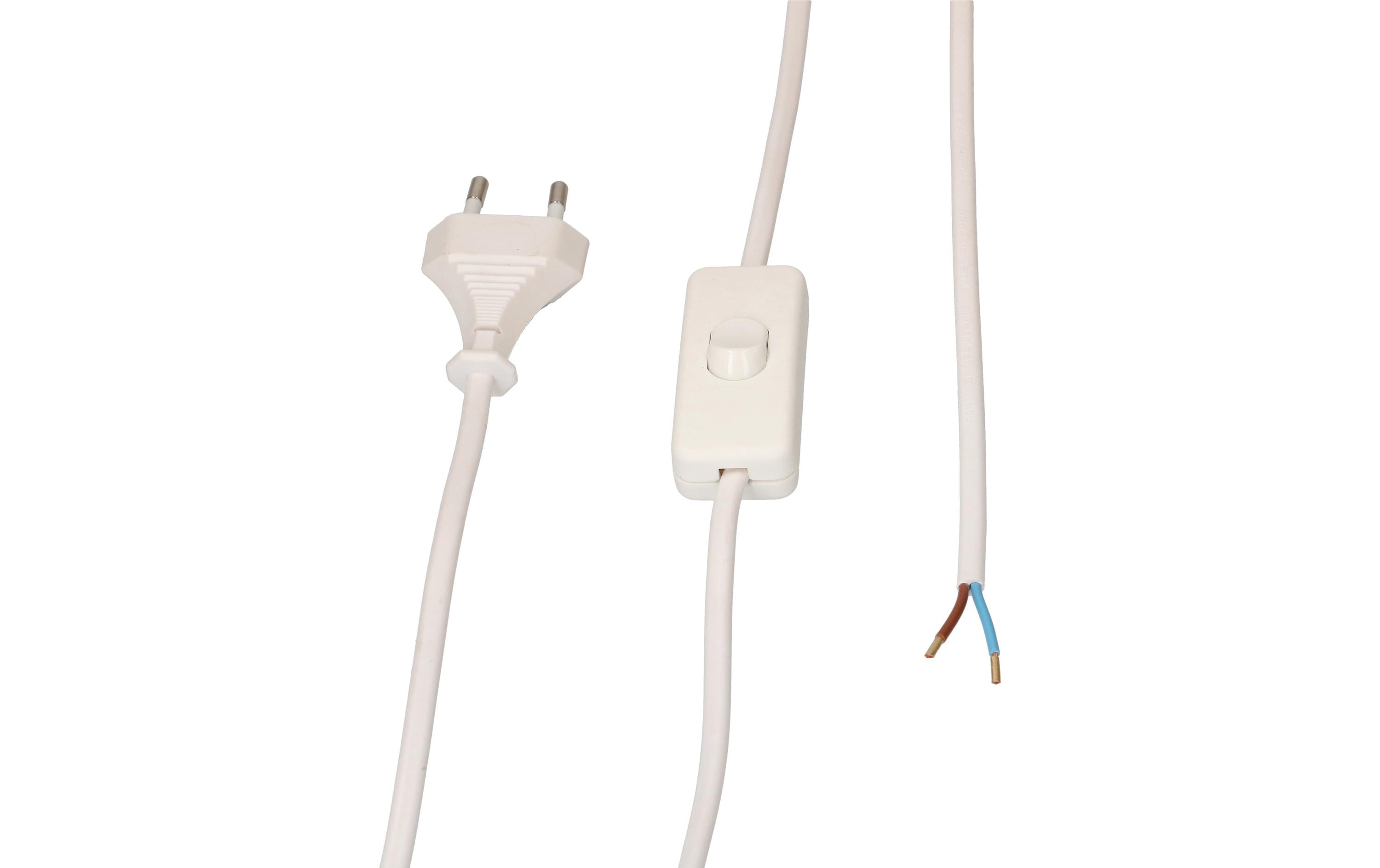 2267795_1 - Mediatech Max Hauri TDLF-Netzkabel H03VVH2-F2X0.75 2m weiss Schalter Typ 26