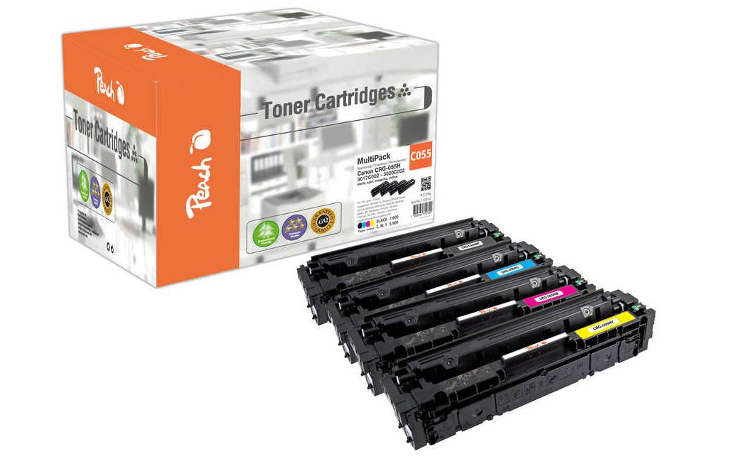 2269424 - Mediatech Peach CRG-055H 4er-Pack XL Schwarz Cyan Magenta Gelb kaufen Schweiz | Mediatech.ch