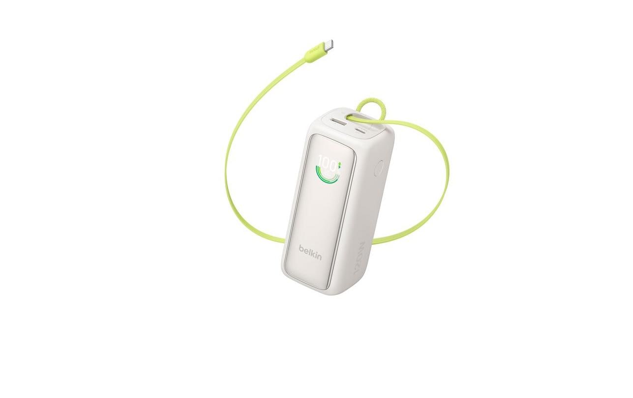2269742 - Mediatech Belkin UltraCharge Powerbank 22K, Sand Smart Display, PD120W, Einziehbares C-Kabel kaufen Schweiz | Mediatech.ch