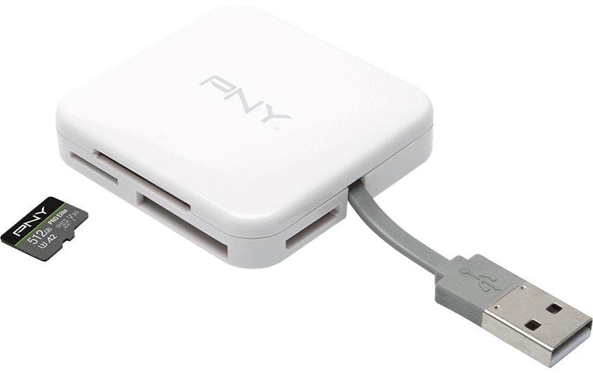 PNY Flash reader USB 2.0 - all in one Multi-Slot-Cardreader, USB-A 2.0