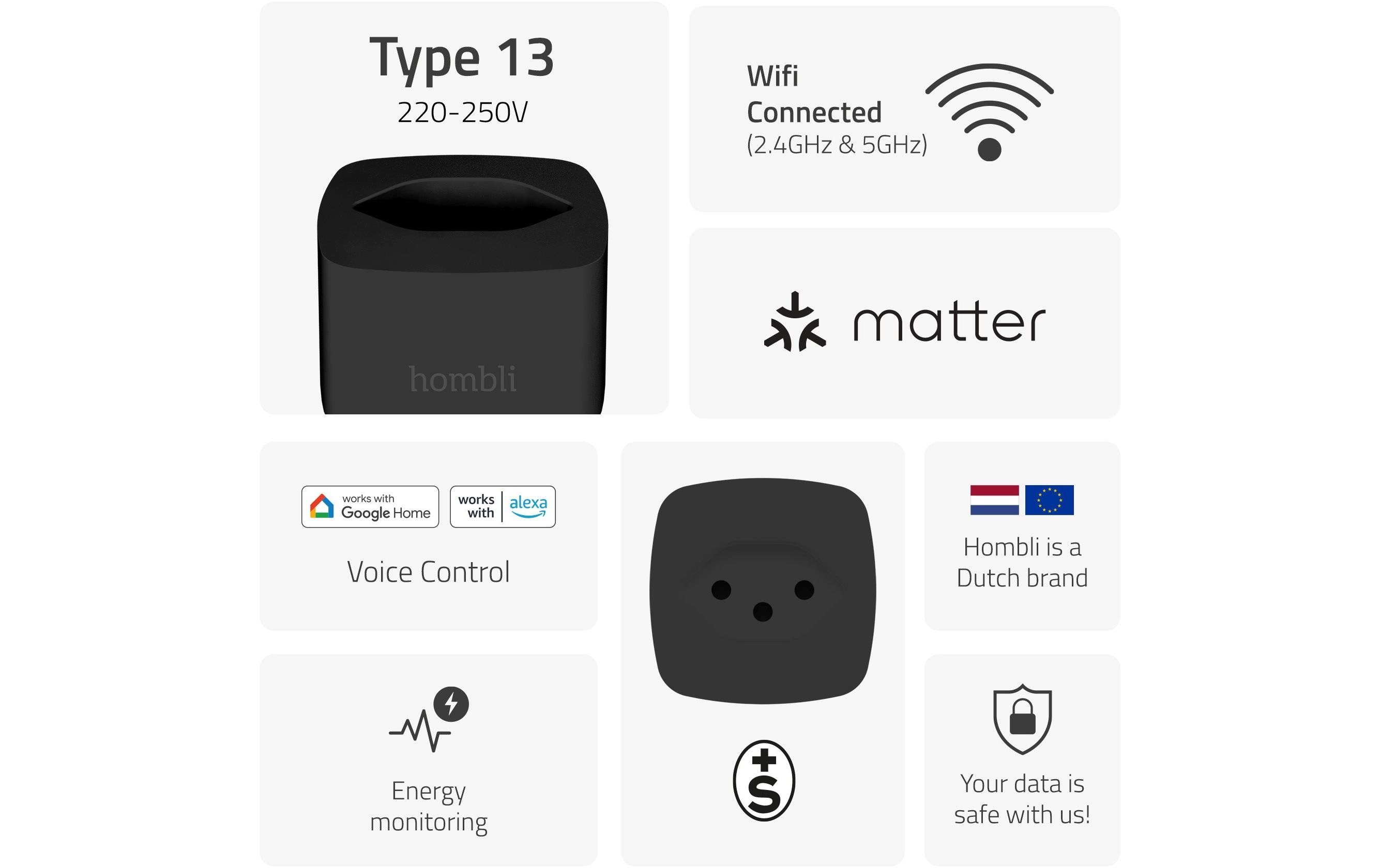 2275793_1 - Mediatech Hombli Smart Swiss Socket S+ Matter, Promo Pack 2+1, Schwarz