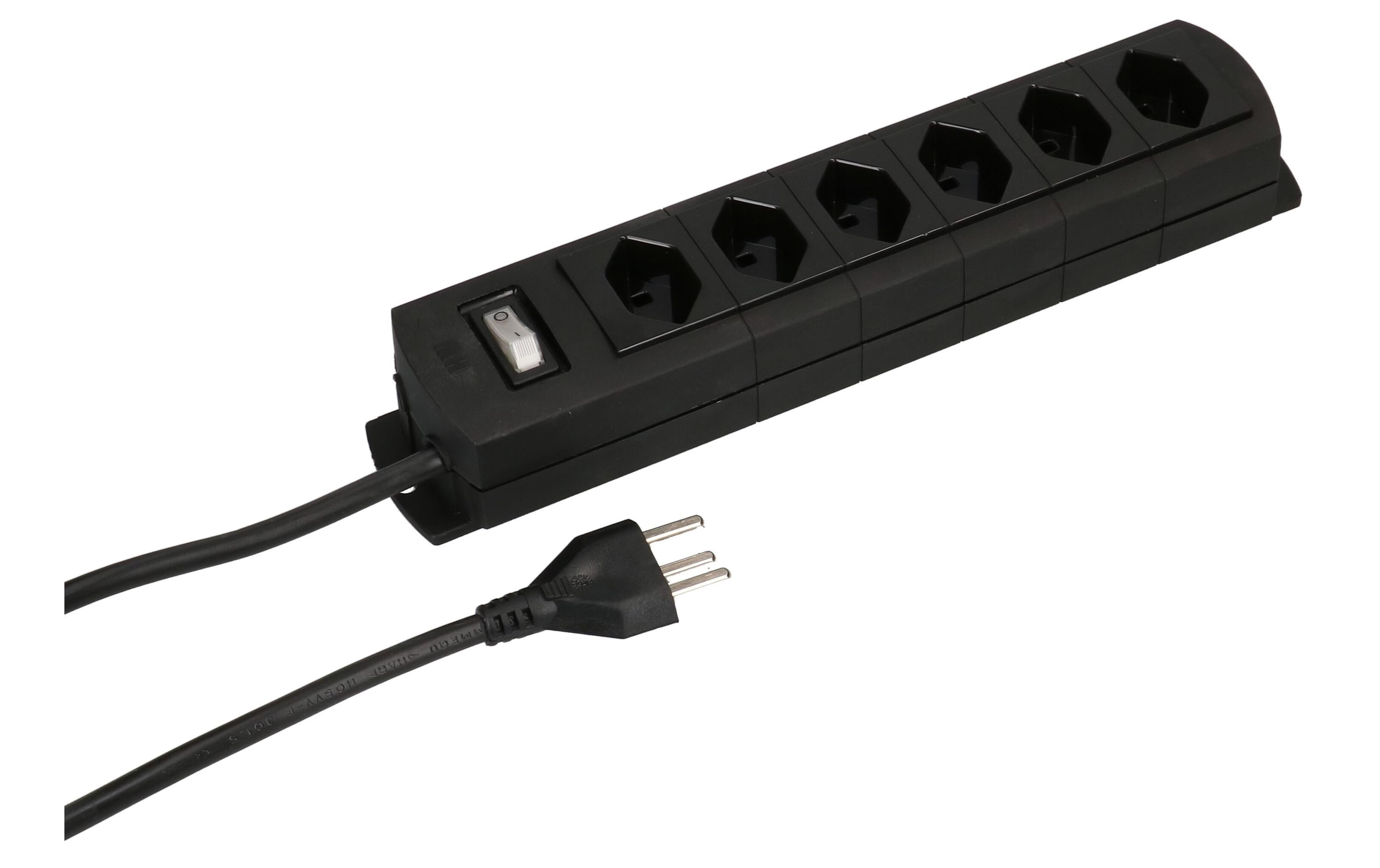 2277197 - Mediatech MAX HAURI Prime Line 6x Typ 23 Kunststoff Schwarz Schalter 3 m kaufen Schweiz | Mediatech.ch