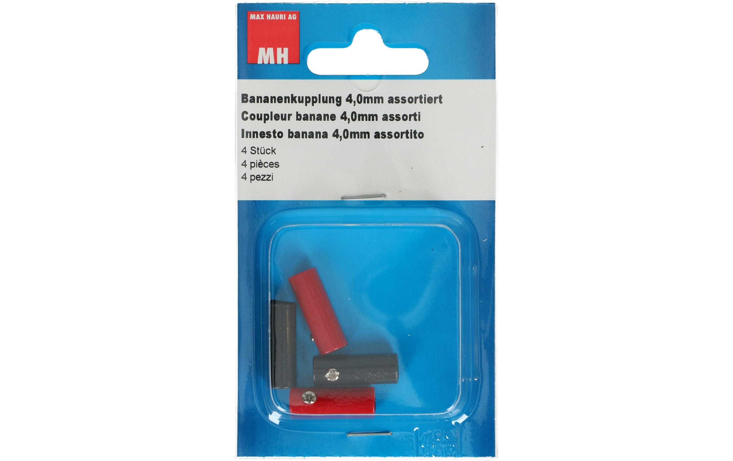 2277236 - Mediatech MAX HAURI BUILD Bananenkupplung 4 mm assortiert Schraubanschluss 4 Stück kaufen Schweiz | Mediatech.ch