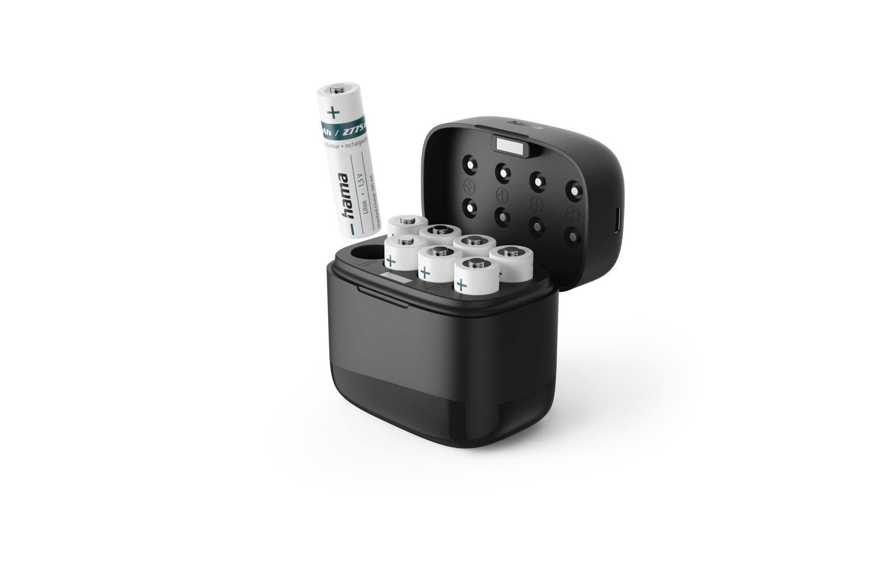 2277290 - Mediatech Hama Akku-Ladegerät 8x AA Li-Ion 2000 mAh Einzelschacht USB-C kaufen Schweiz | Mediatech.ch