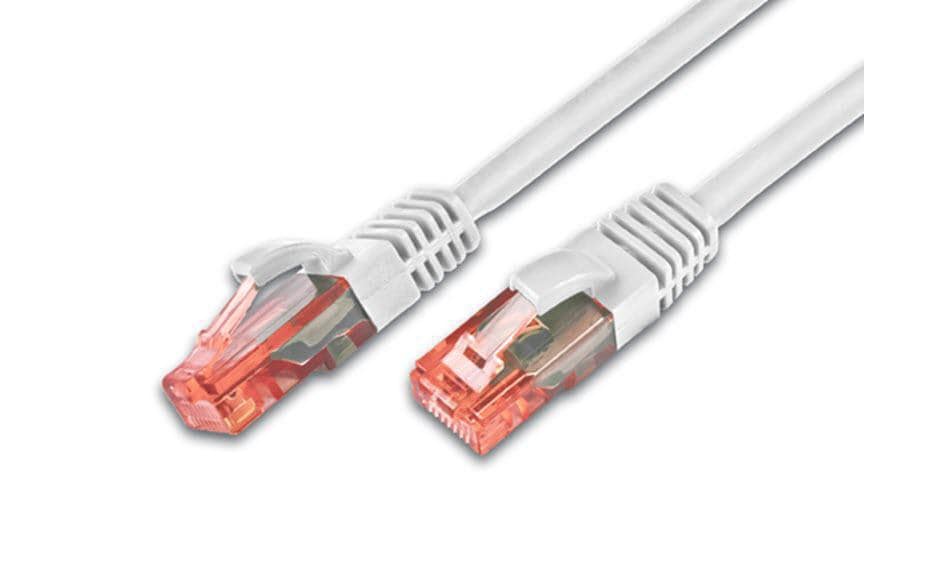 Wirewin Patchkabel 1m, Weiss, Cat.6 UTP ungeschirmt