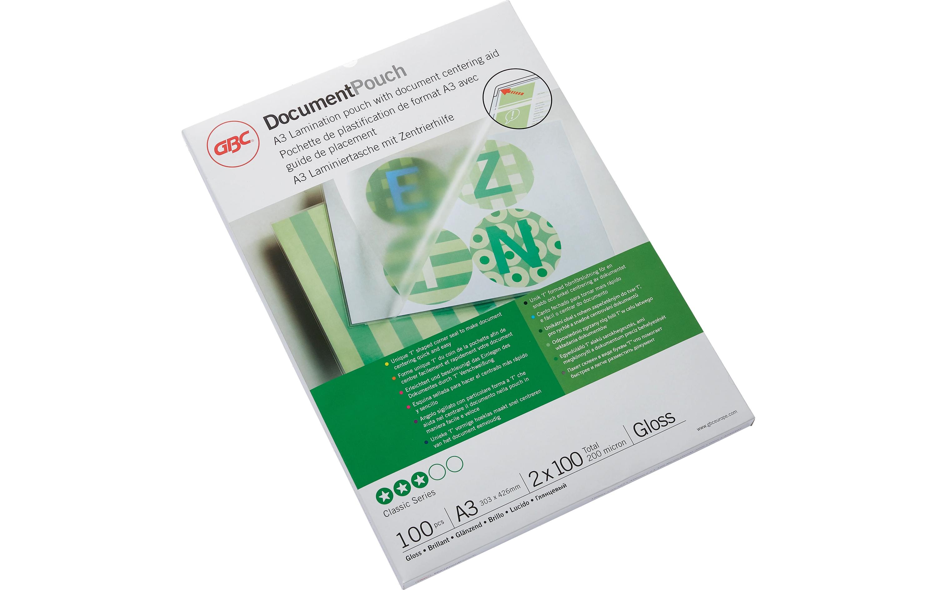 231123 - Mediatech GBC Laminierfolie 100 Micron A3 (303x426), 100Stk., gloss kaufen Schweiz | Mediatech.ch