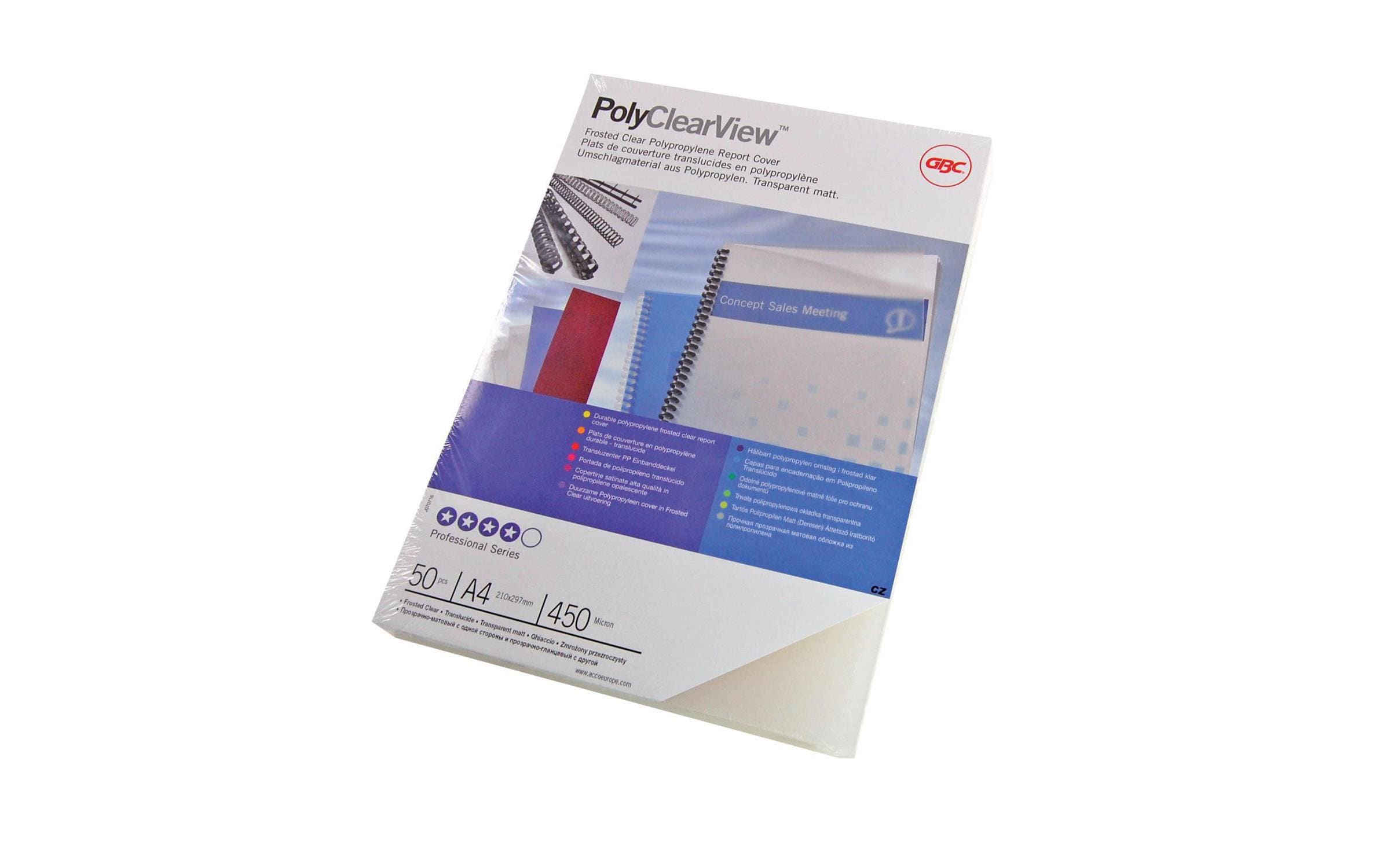 231260 - Mediatech GBC Einbanddeckel Polyclearview, 300my PVC, glasklar, 100Stk. kaufen Schweiz | Mediatech.ch