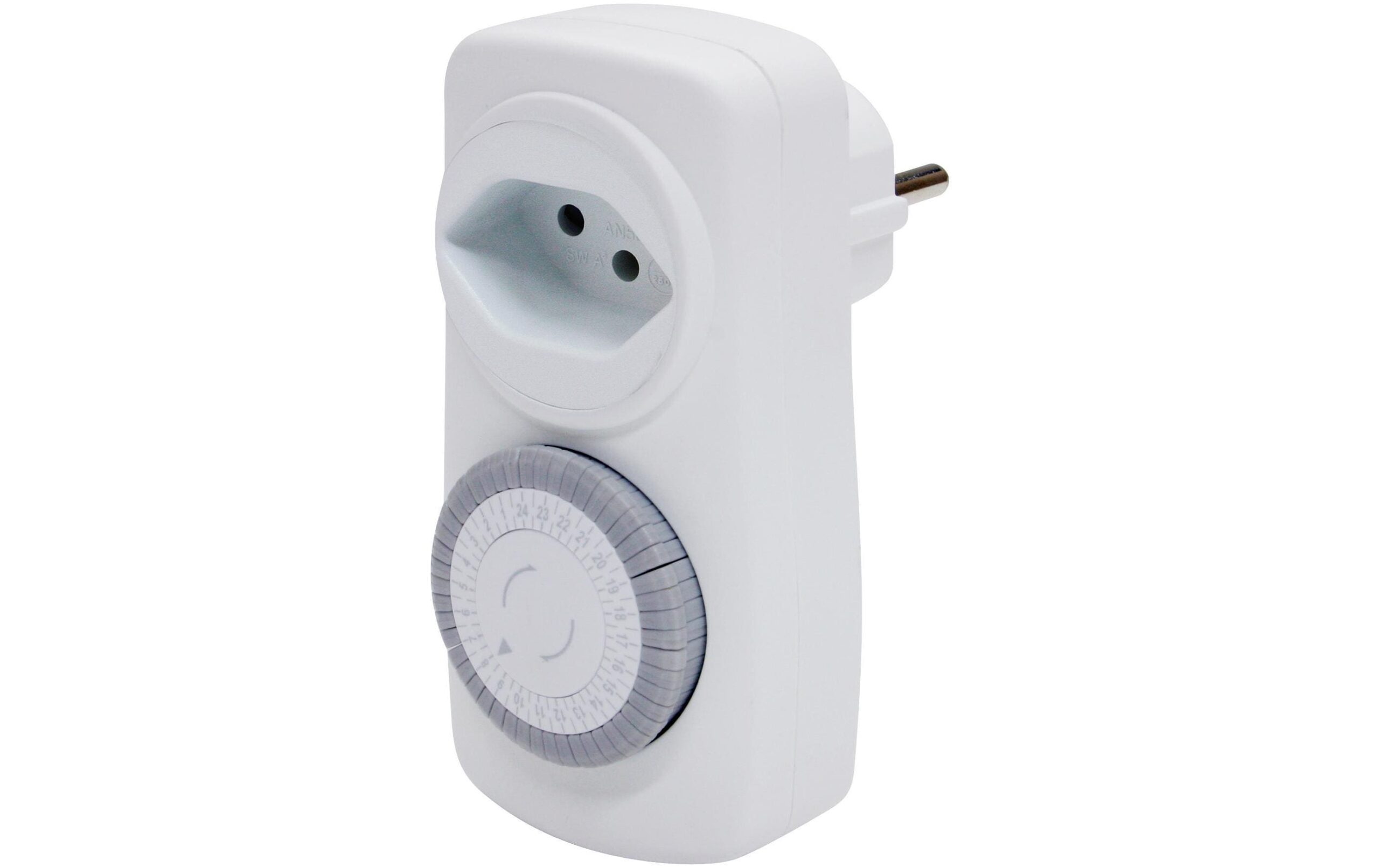 240046 - Mediatech STEFFEN Timer Promo Mechanisch IP20, 24h Zyklus weiss, 48 Schaltmöglichkeiten pro Tag kaufen | Mediatech.ch