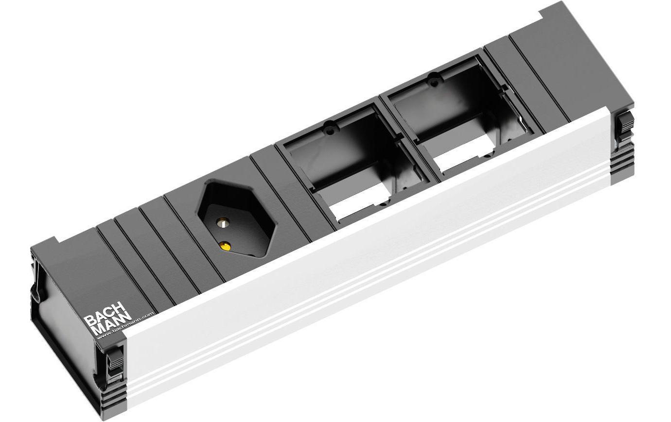 256035 - Mediatech Bachmann Steckdoseneinheit CONI, 1xT13, 2xCustom 2x Abdeckung leer kaufen | Mediatech.ch