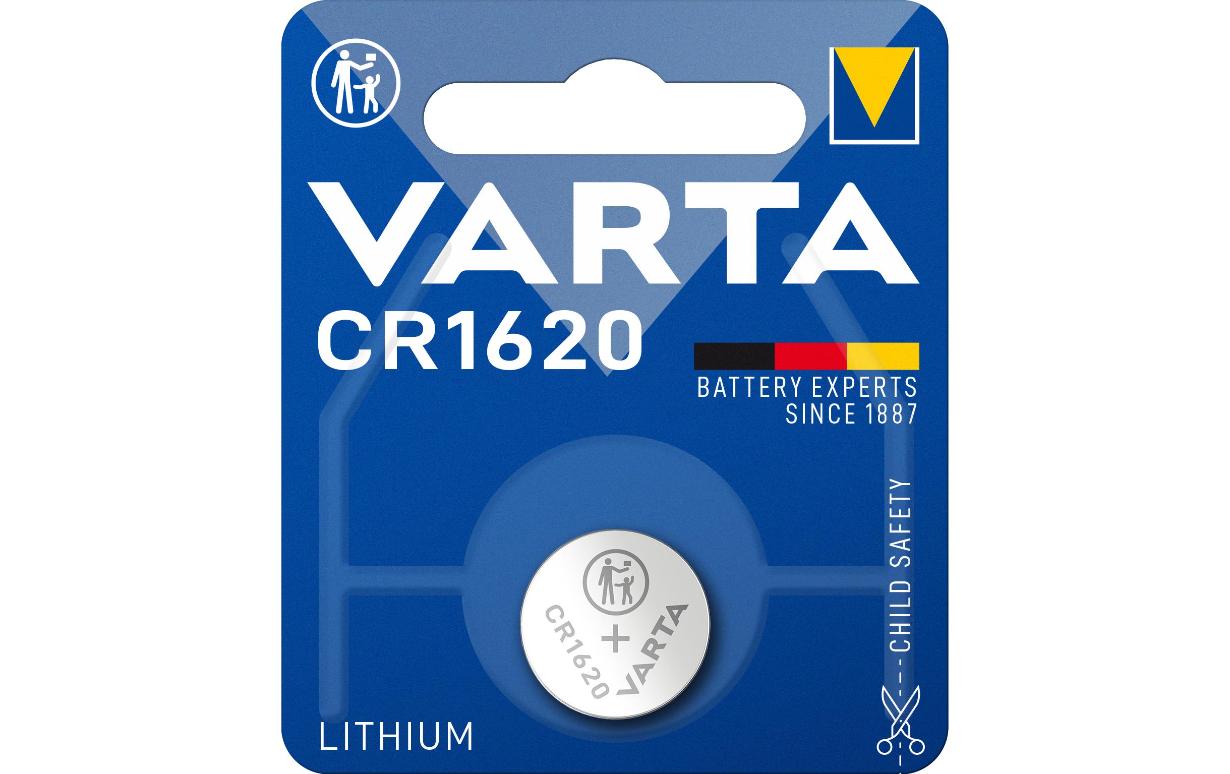 262387 - Mediatech VARTA Knopfzelle CR1620, 3.0V, 1Stk 1 Stück, Blister Verpackung kaufen Schweiz | Mediatech.ch