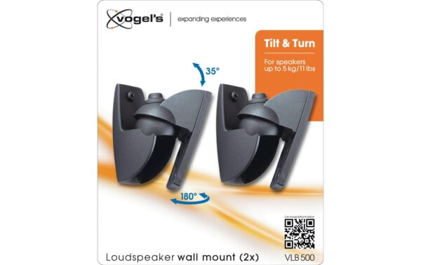 Vogels VLB 500 Lautsprecherträger Schwarz bis zu 5kg, 2er-Pack