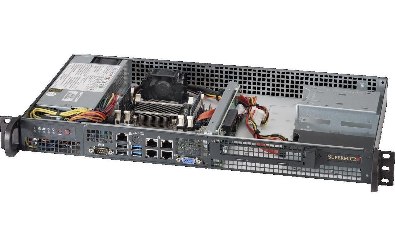 264039 - Mediatech Supermicro SC505-203B: Servergehäuse 19 nur 249mm tief, 200W NT, Frontanschlüsse kaufen Schweiz | Mediatech.ch