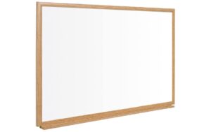 266811 - Mediatech Bi-Office Whiteboard 60 x 45 cm Stahloberfläche, mit Holzrahmen Eiche kaufen Schweiz | Mediatech.ch