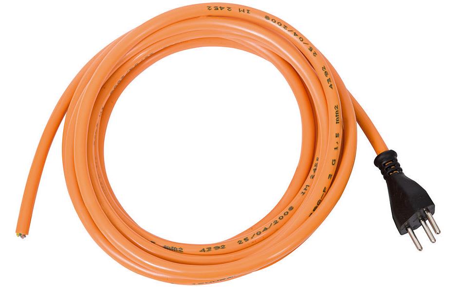272910 - Mediatech Brennenstuhl Anschlussleitung PU mit einseitigem Stecker 5m, orange, 3-polig, T12 kaufen | Mediatech.ch