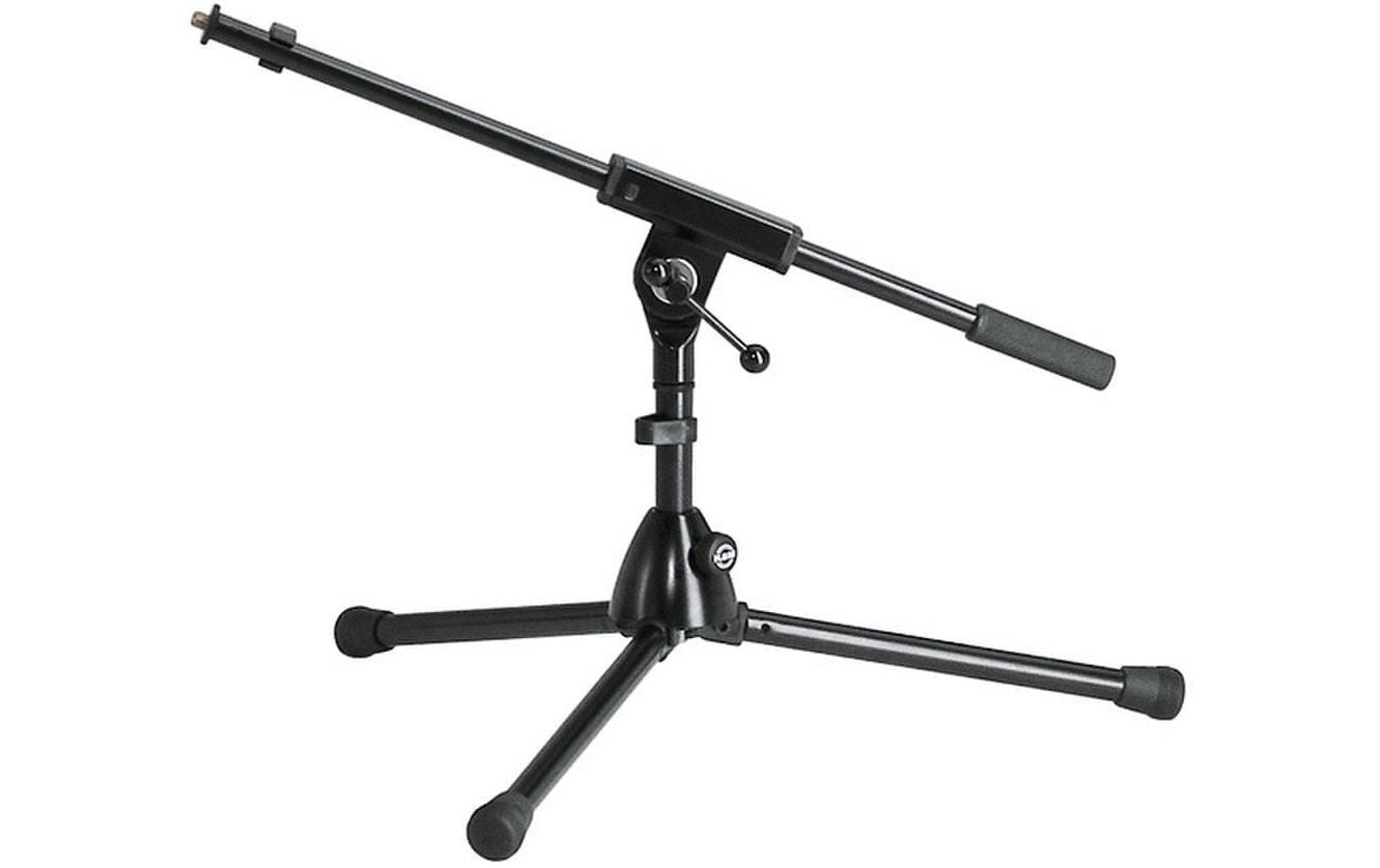 K&M 259/1, Mikrofon-Stativ, niedrig, Galgen Höhe: 280mm, Schwenkarm 525mm