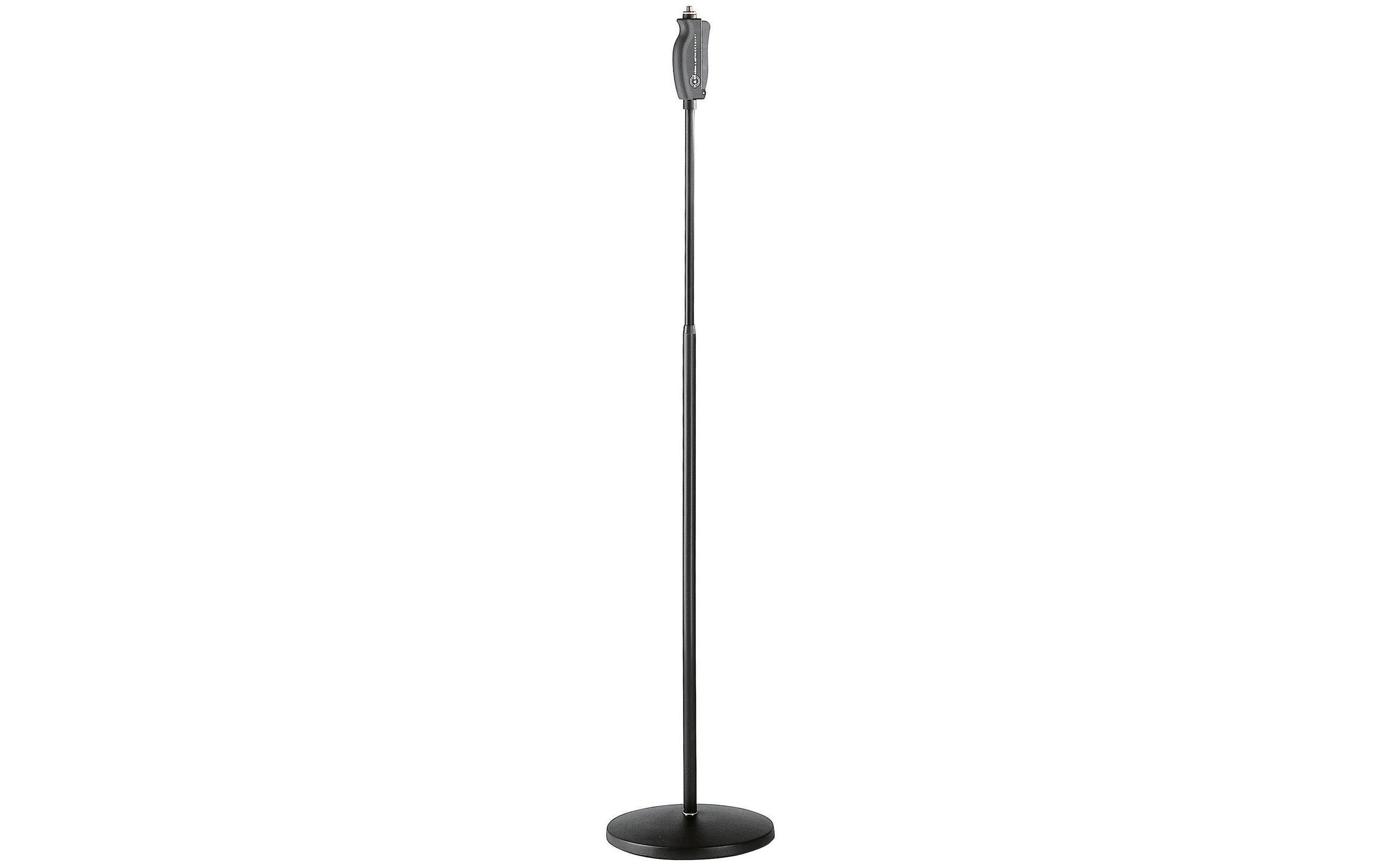K&M 26085, Mikrofon-Stativ, Rundsockel Onehand, Höhe: 1060 bis 1790mm