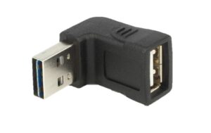 USB2.0 Easy Adapter: A-Stecker zu A-Buchse Oben-Unten gewinkelt, Stecker beidseitig