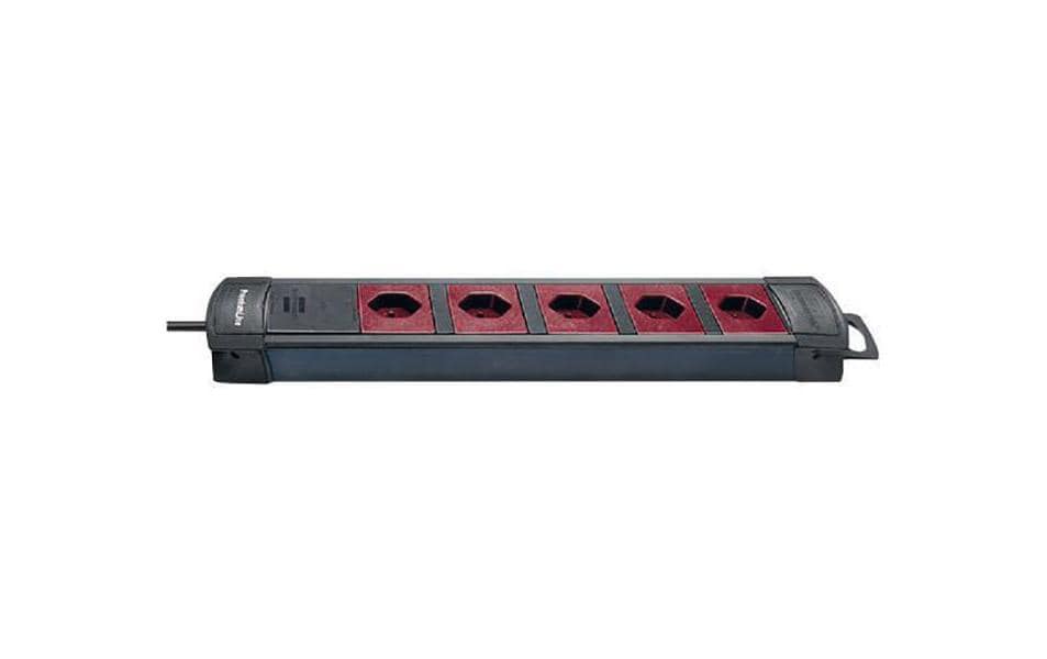 283255 - Mediatech Brennenstuhl Premium-Line Technik SDL 5xT13 quer, ohne Schalter, sz/rt, 3m Kabel kaufen Schweiz | Mediatech.ch