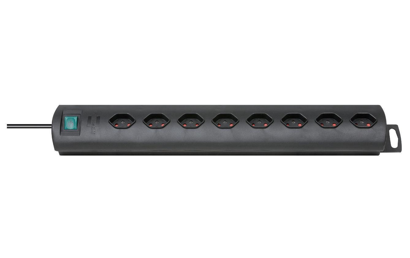 283369 - Mediatech Brennenstuhl Primera-Line Steckdosenleiste 8xT13 quer, mit Schalter, sz, 2m Kabel kaufen Schweiz | Mediatech.ch