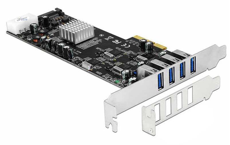 285286 - Mediatech Delock 89365 PCI Express 4x USB 3.0 Quad Channel, inkl. Low Profile Blende kaufen Schweiz | Mediatech.ch