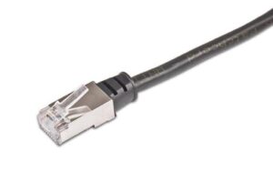 306207 - Mediatech Wirewin Outdoor Patchkabel: 1m, schwarz STP, Cat.5e, AWG26, 1Gbps, PVC, 100% Kupfer
