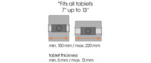 312533_1 - Mediatech Vogel's RingO TMS 1050 Univ. Tablet Pack inkl. Tablet Holder und 1x Fensterhalter