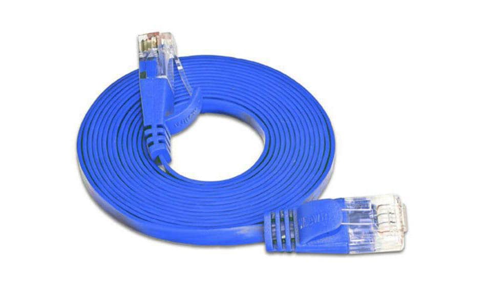 314616 - Mediatech Wirewin Slim Patchkabel: UTP, 0.75m, blau Cat.6, AWG36, Klinkenschutz, Längenaufdruck