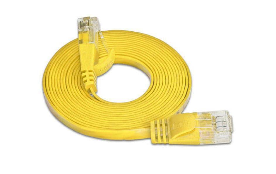 314632 - Mediatech Wirewin Slim Patchkabel: UTP, 1.5m, gelb Cat.6, AWG36, Klinkenschutz, Längenaufdruck