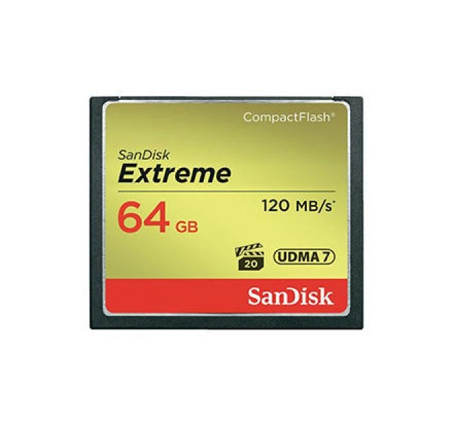 328823 - Mediatech SanDisk CF Card 64GB Extreme 800x 120MB/sec, UDMA