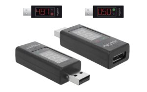 340704_1 - Mediatech USB Strommesser Adapter Volt&Ampere bis 4 Ampere, A Stecker-Buchse