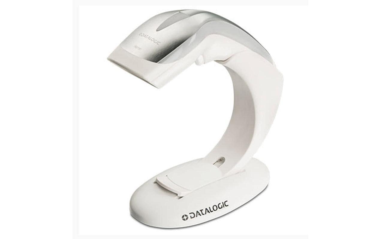 342412 - Mediatech Barcodescanner Heron HD3130 white USB Kit, inkl. Stand, 1D, IP40,