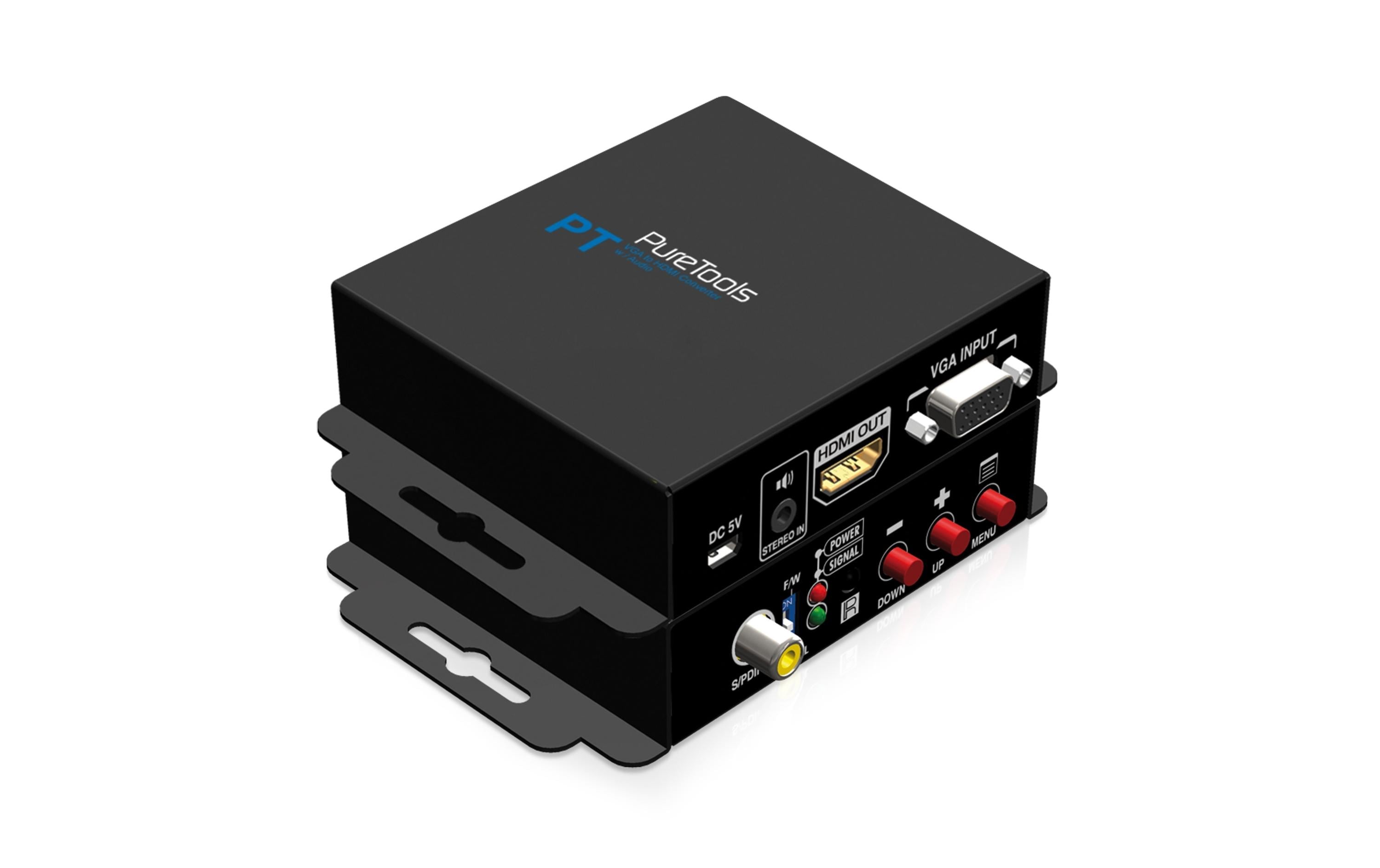 352977 - Mediatech PureTools PT-SC-VGAHD Konverter, VGA>HDMI, Scaler, 2K