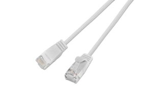 Wirewin Slim Patchkabel: UTP, 10m, weiss Cat.6, AWG36, Klinkenschutz, rund, 2.8mm