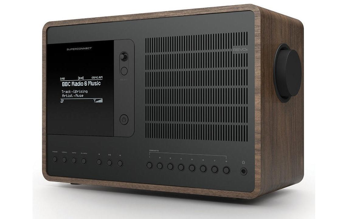 355173 - Mediatech Revo SuperConnect, DAB+ Internetradio FM, Spotify, Bluetooth, Walnuss / Schwarz