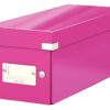 Leitz Aufbewahrungsbox CD pink für 30 CD-Hüllen, zusammenfaltbar