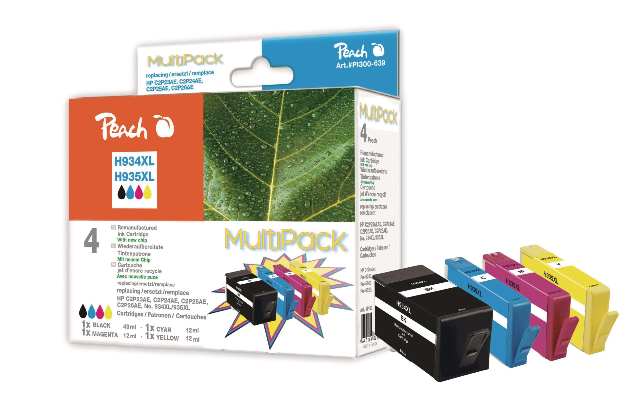 371973 - Mediatech Peach Tinte HP 934XL/935X Multipack je 1x bk, c, m, y kaufen Schweiz | Mediatech.ch