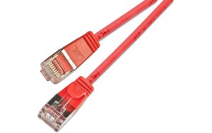 374991_1 - Mediatech Slim Wirewin Pachkabel: U/FTP, 7.5m, rot Cat.6, AWG36, 100% Kupfer, geschirmt, 4mm
