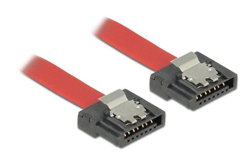 391915 - Mediatech Delock SATA-3 Kabel 10 cm, Metall Clip 6 Gbps, extrem flexibel, rot kaufen Schweiz | Mediatech.ch
