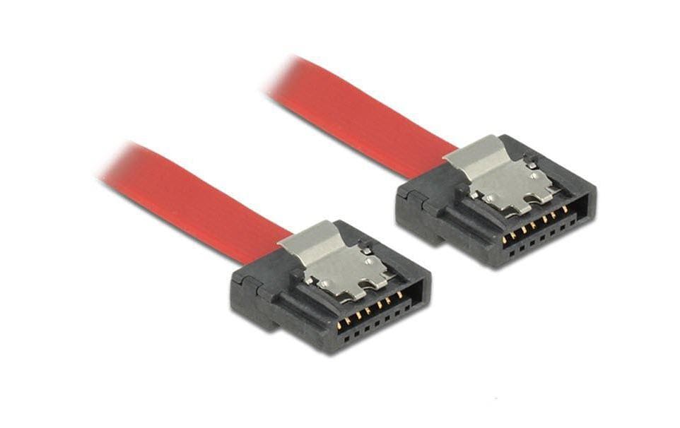 391918 - Mediatech Delock SATA-3 Kabel 20 cm, Metall Clip 6 Gbps, extrem flexibel, rot kaufen Schweiz | Mediatech.ch