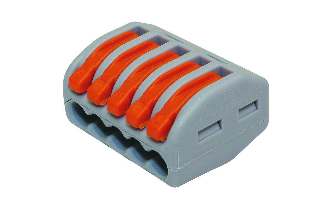 414973 - Mediatech Wago Verbindungsklemme Contact 5-fach 5L 0.08-4mm2 32A, grau, 40 Stück kaufen Schweiz | Mediatech.ch