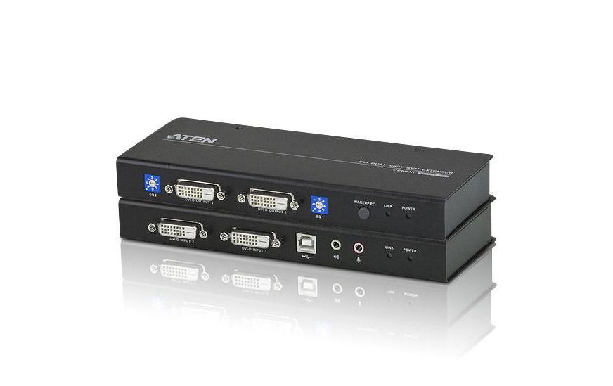 418787 - Mediatech Aten CE604: KVM-Extender, DVI/USB Dual View bis 60m Reichweite, bis 1920x1200 Aufl. kaufen Schweiz | Mediatech.ch